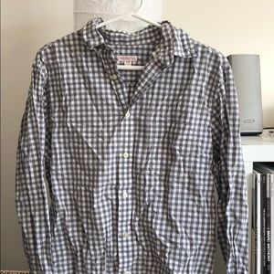 Grey Checkered Casual Button Up